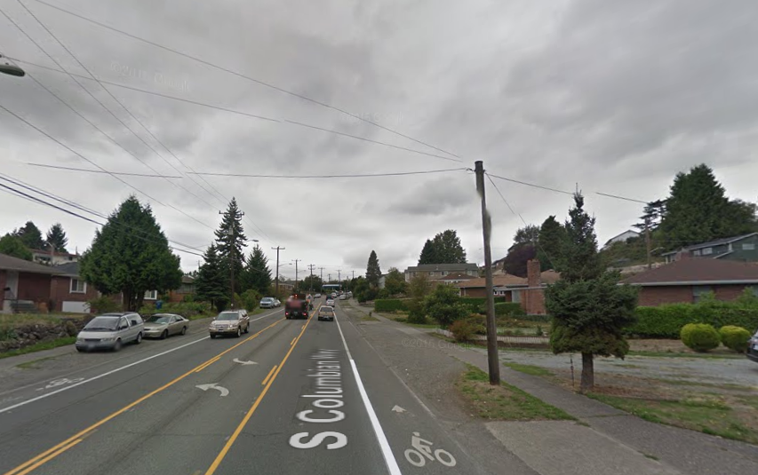 The S Columbian Way conditions near Beacon Ave S in September 2015. (Google)
