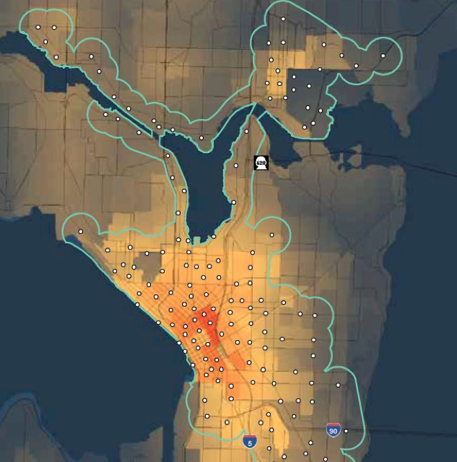 Motivate's proposed expansion map (CIty of Seattle)