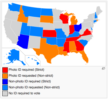 Strict Voter ID laws tend to be enacted in Republican-controlled states.