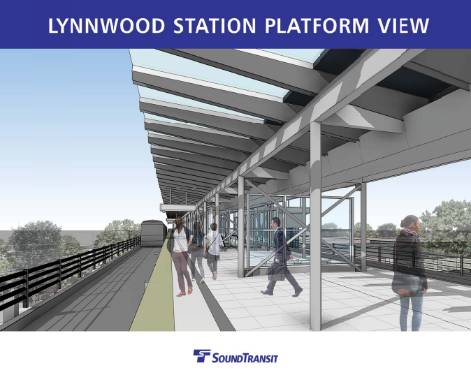 Conceptual platform design for Lynnwood Station. (Sound Transit)