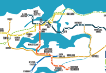 2016 General Election Results A ST3 system map oriented with west on top.