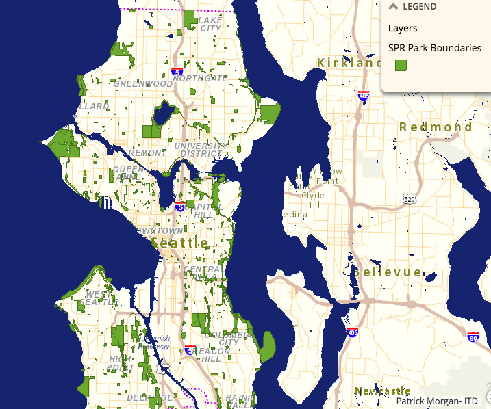 SPR park spaces throughout Seattle. (City of Seattle)