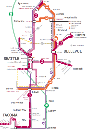 Some of the coming Sound Transit investments across the region. (Sound Transit)