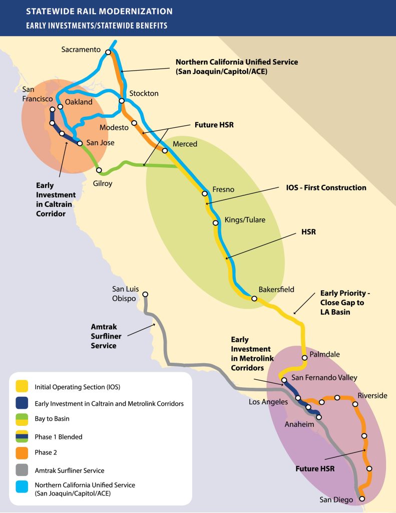 The first phase is in blue. The second phase is in orange. (California)