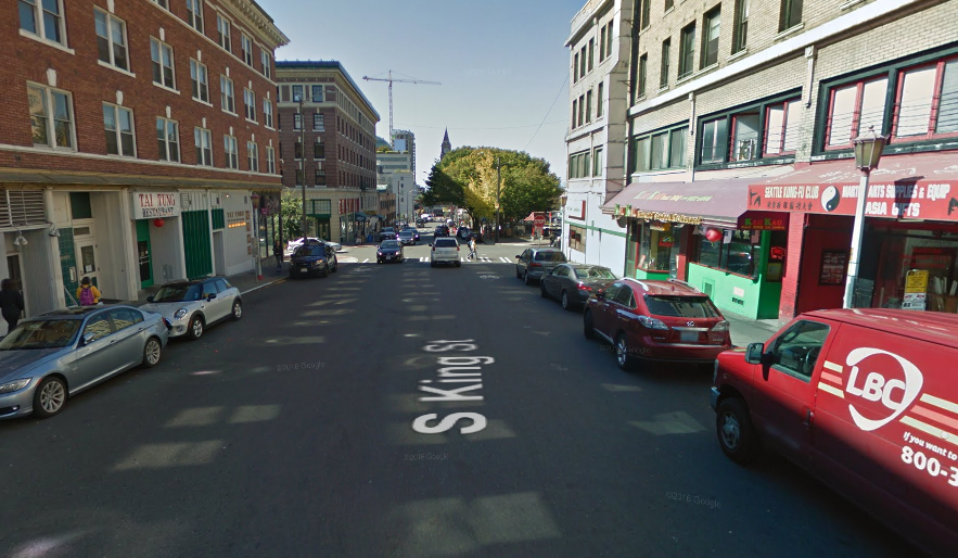 South King Street in the International District currently. (Google Maps)