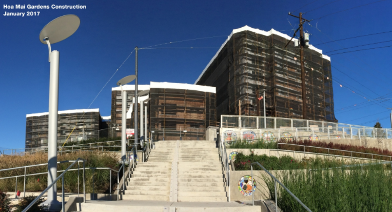 Hoa Mai Gardens under construction in January 2017. (Seattle Housing Authority)