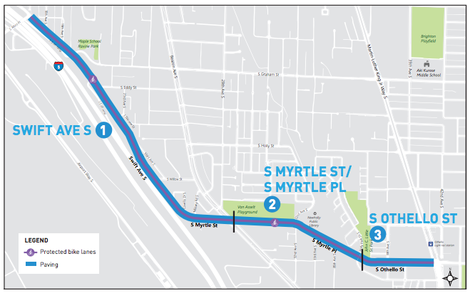 Beacon Hill repaving project corridor. (City of Seattle)