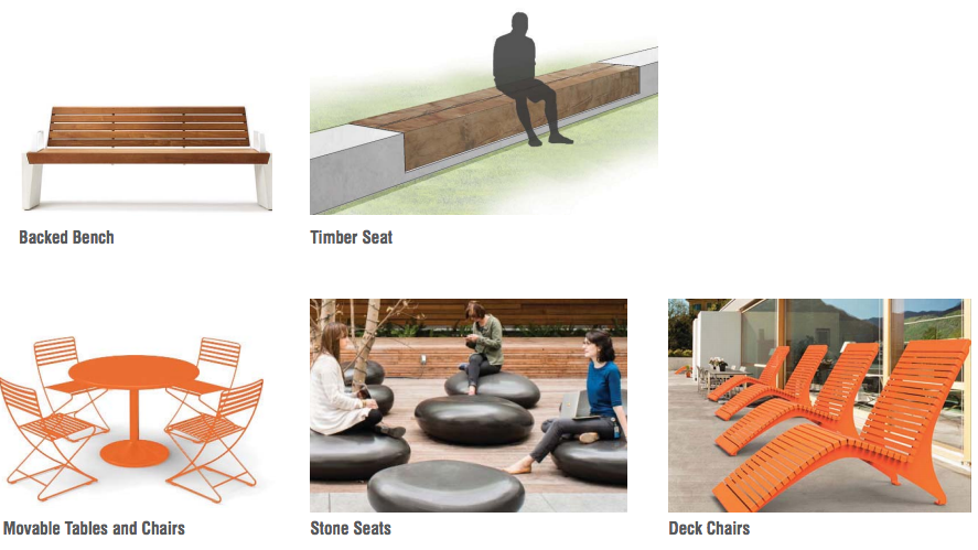 Concepts for parking furniture. (Walker/Macy / City of Seattle)