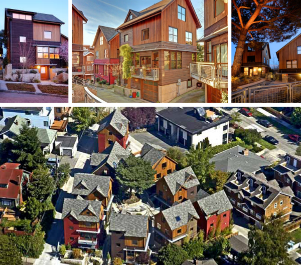 Detached single-family homes in The Boulders at Green Lake development in Seattle. (Johnston Architects)