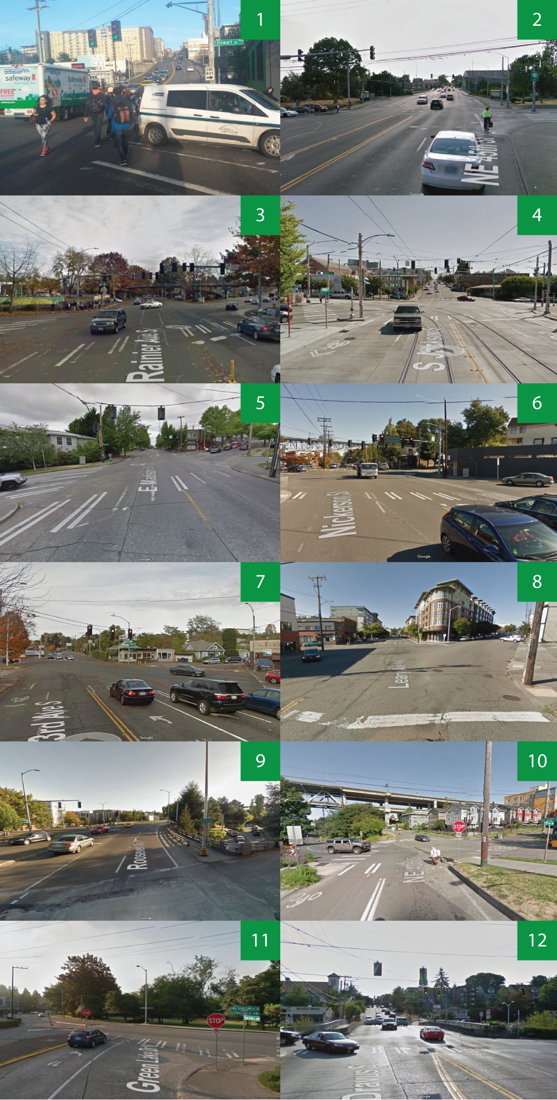 This year's 12 worst intersection candidates.