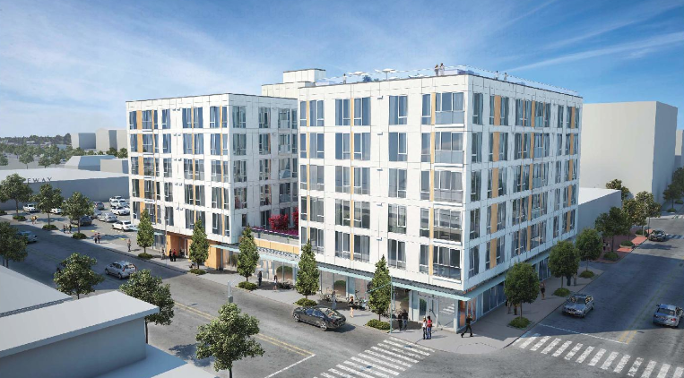 Rendering of 4700 Brooklyn Ave NE. (City of Seattle / Caron Architecture)