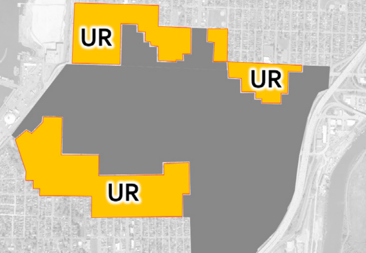Areas recommended for Urban Residential zoning. (City of Everett)