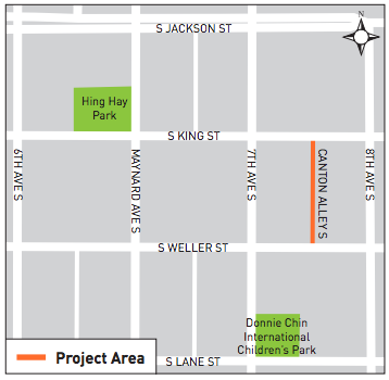 Where the Canton Alley improvements were made. (City of Seattle)
