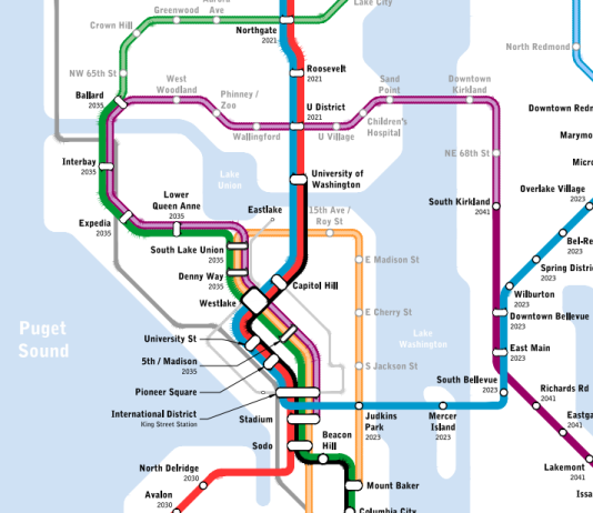 Map Of The Week: Seattle Subway Vision Map