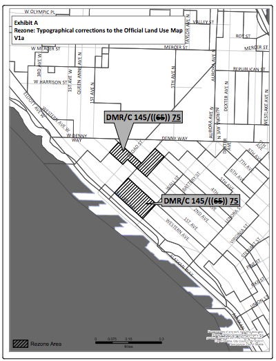 Technical correction to the Official Land Use Map of Belltown. (City of Seattle)