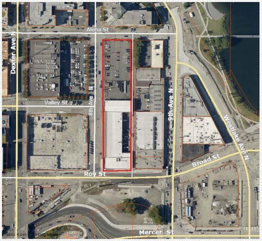Site of the SCL property in South Lake Union. (City of Seattle)