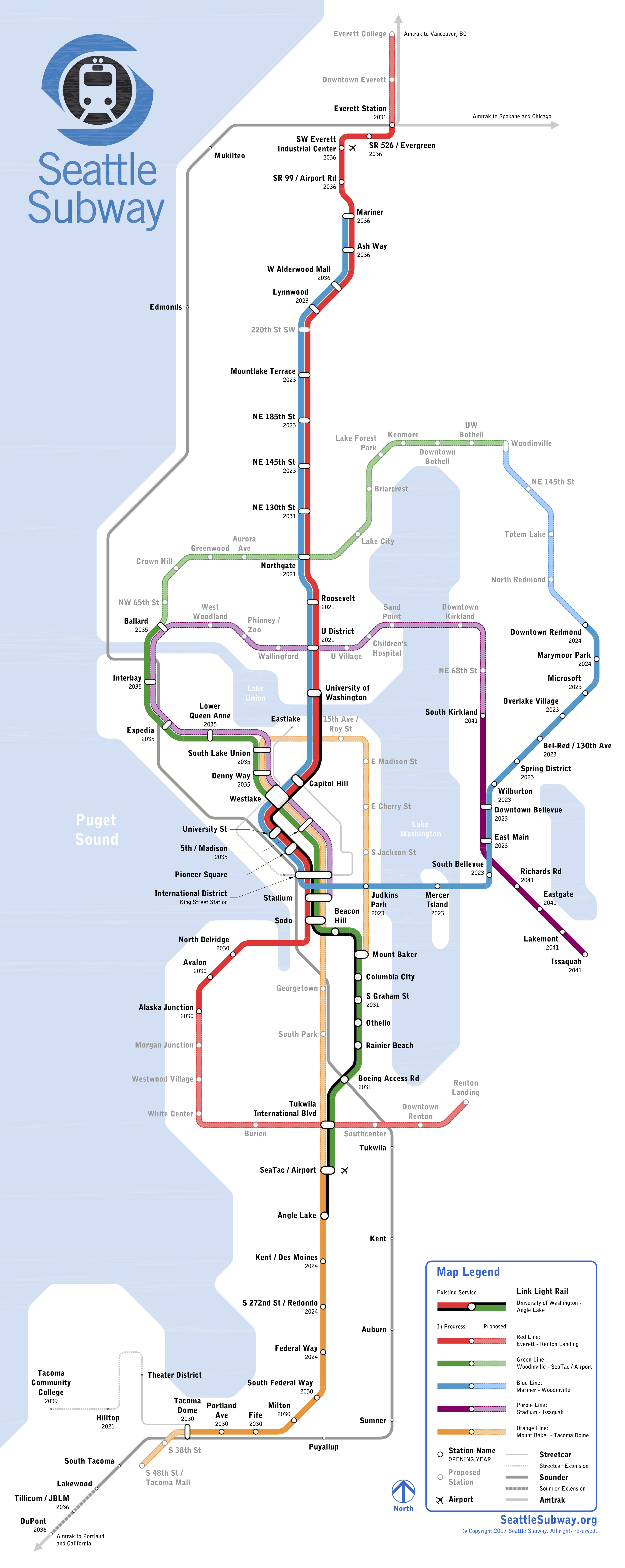The new Seattle Subway 2017 regional vision map. (Seattle Subway)