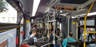 Route 8 is plagued by crowding and congestion. (Photo by Doug Trumm)