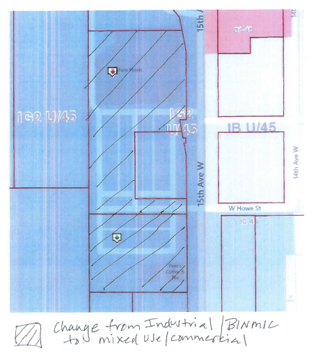 Properties in and around Whole Foods west of 15th Ave W. (City of Seattle)