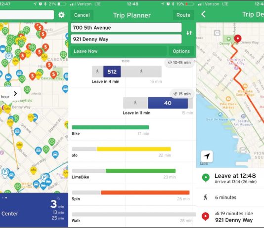 Transit App Update Adds Dockless Bikeshare