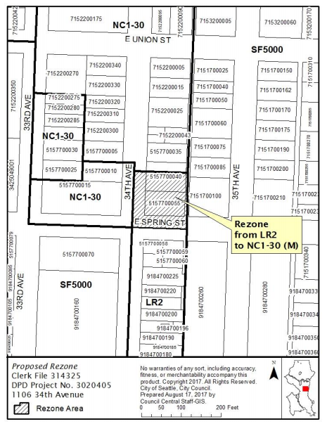 Liebowitz rezone site and local zoning. (City of Seattle)