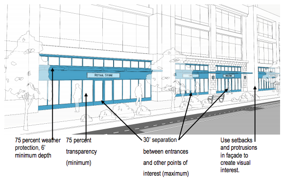 Concept of what Type A streets will look like. (City of Bellevue)