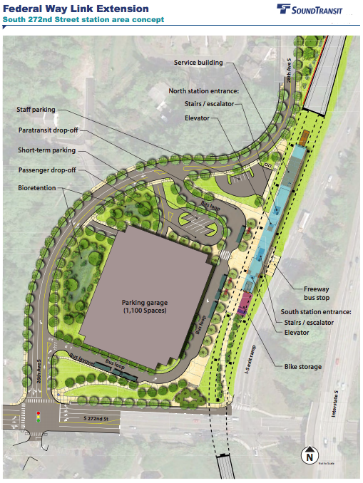 S 272nd St station concept. (Sound Transit)
