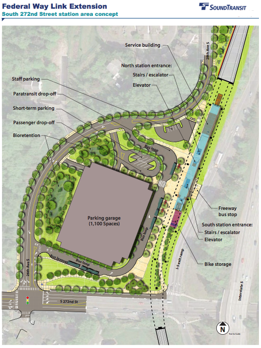 2017 site plan for the S 272nd St station. (Sound Transit)