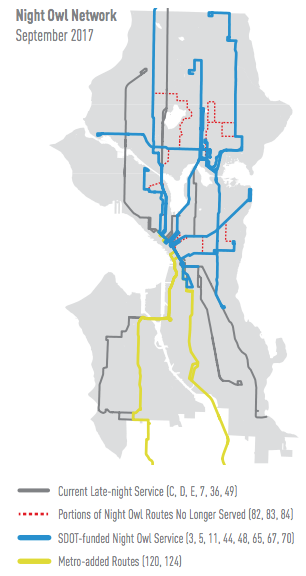 The new Night Owl Network in September 2017. (City of Seattle)
