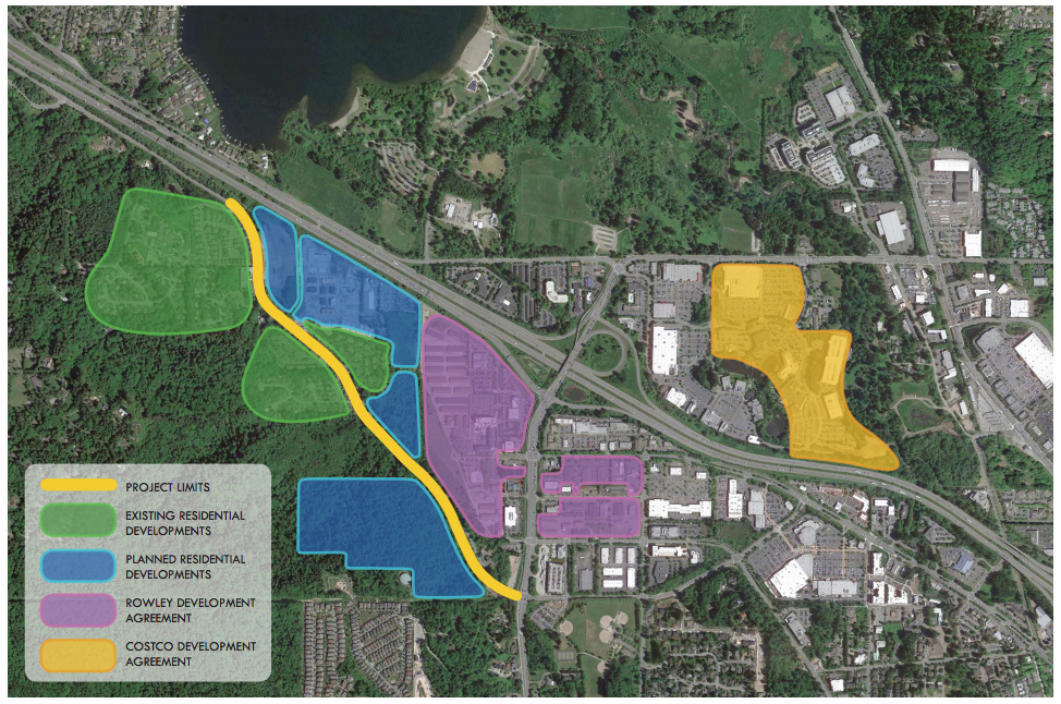 Newport Way corridor project and surrounding context. (City of Issaquah)