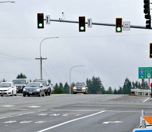 Community Transit Adds Queue Jump on 128th St SW in South Everett