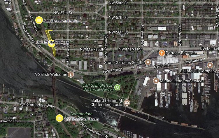 Ballard Station improvements and station area.