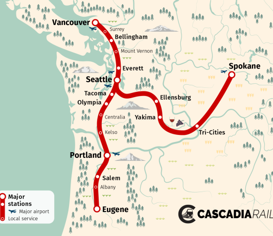 Map of the Week: Cascadia Rail