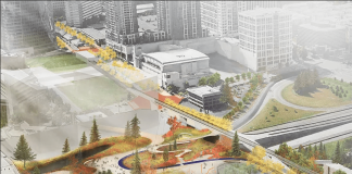 A rendering some a row of trees and lawn on a lid over 405.