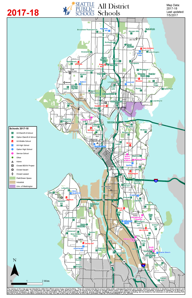 Seattle Public Schools district map. (Seattle Public Schools)