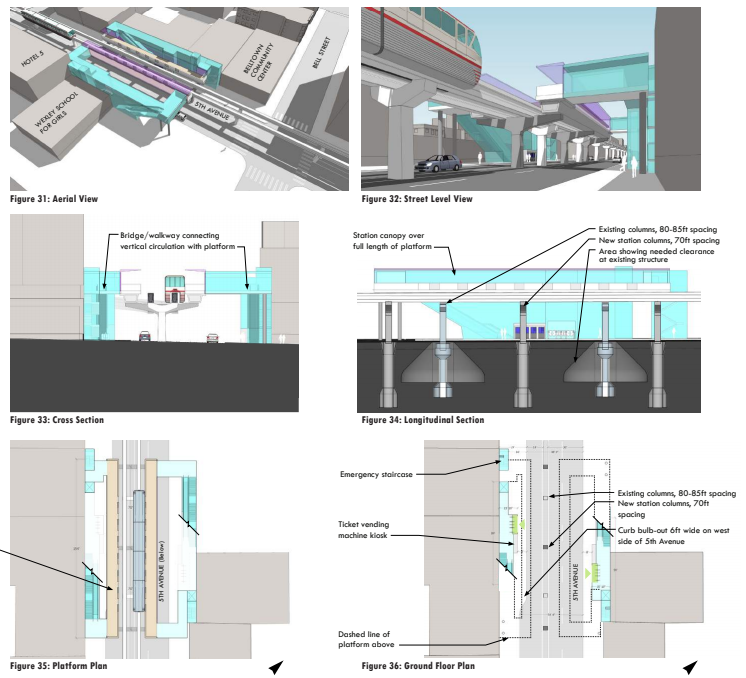 How a Belltown infill station might work. (VIA Architecture)