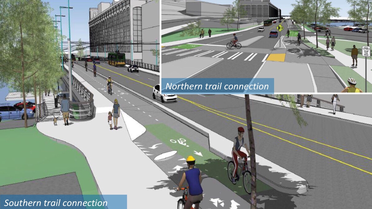 The future streetscape of the Fairview Avenue bridge. (City of Seattle)