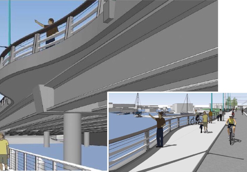 What the viewpoints and water-level walkway will look like. (City of Seattle)