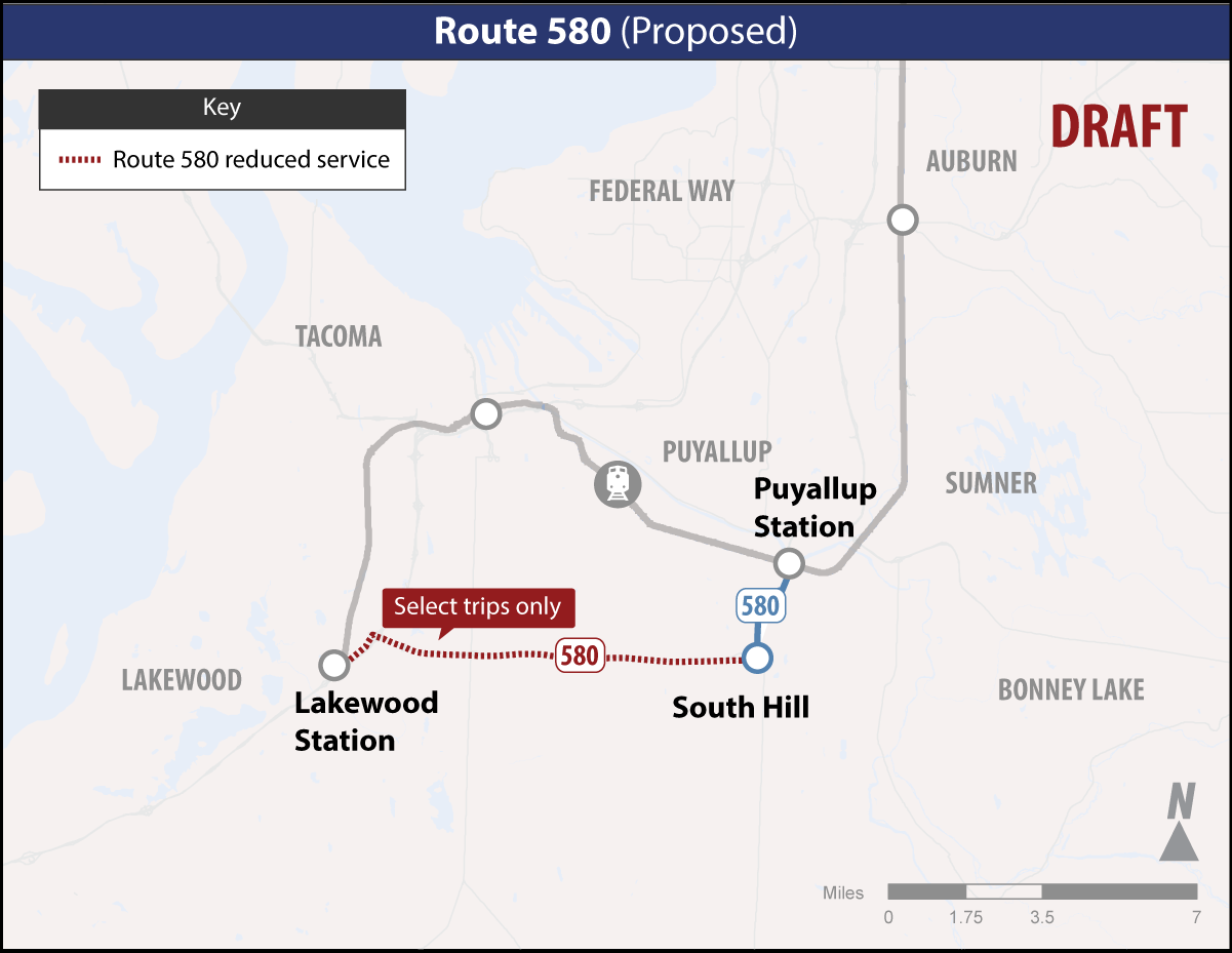 Proposed changes to Route 580. (Sound Transit)