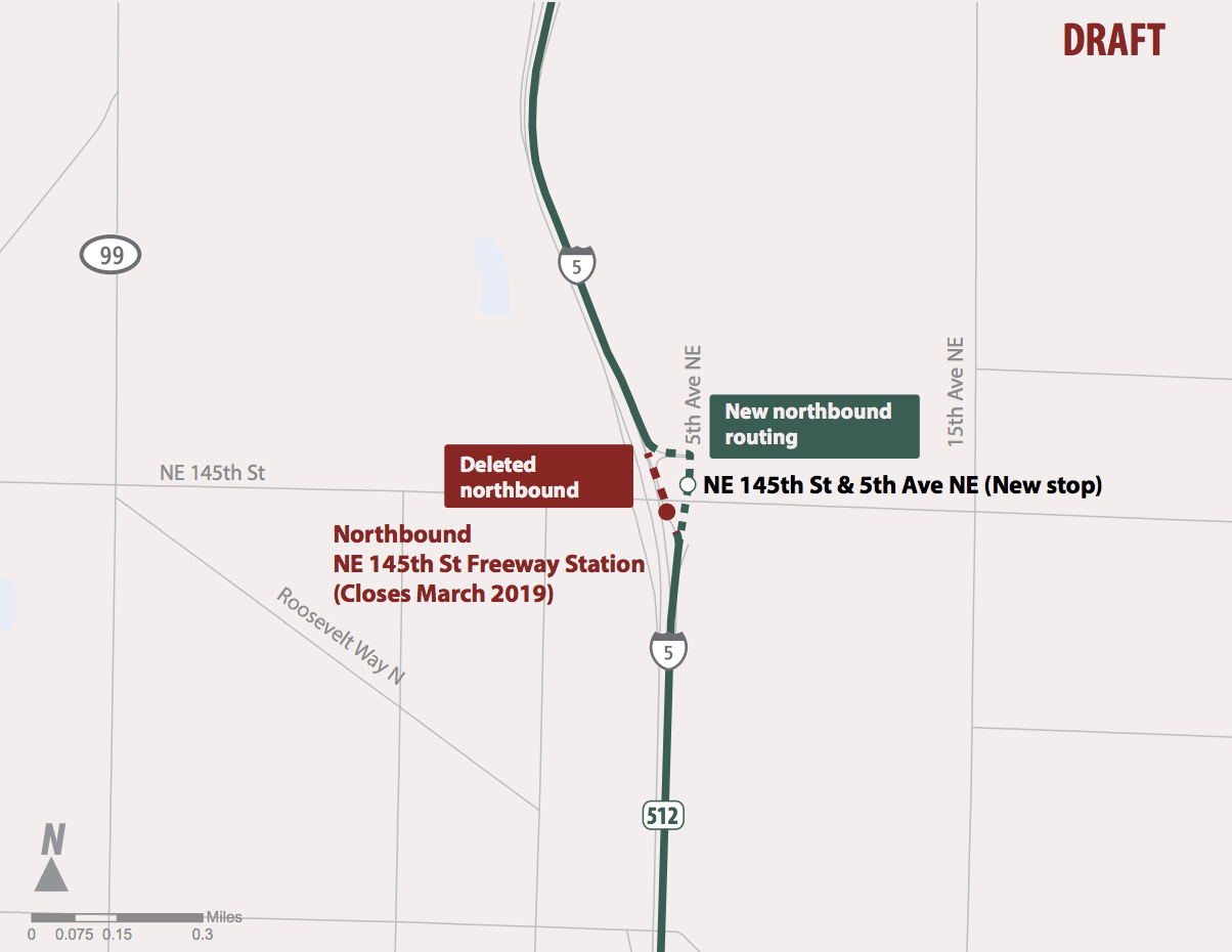 Proposed changes to Route 512. (Sound Transit)