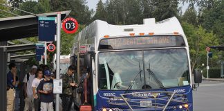 Rides board a Route 512 bus in Lynnwood.