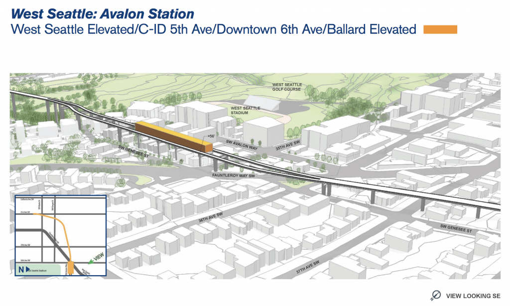Rough rendering of what an Avalon Station could look like. (Sound Transit)