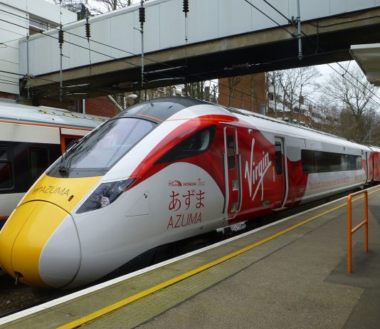 State Senate Moves to Launch High-Speed Rail Authority as House Penny Pinches Virgin Trains East Coast Azuma Class 800 at Hampstead Heath station in London. (Wikipedia / Spsmiler)