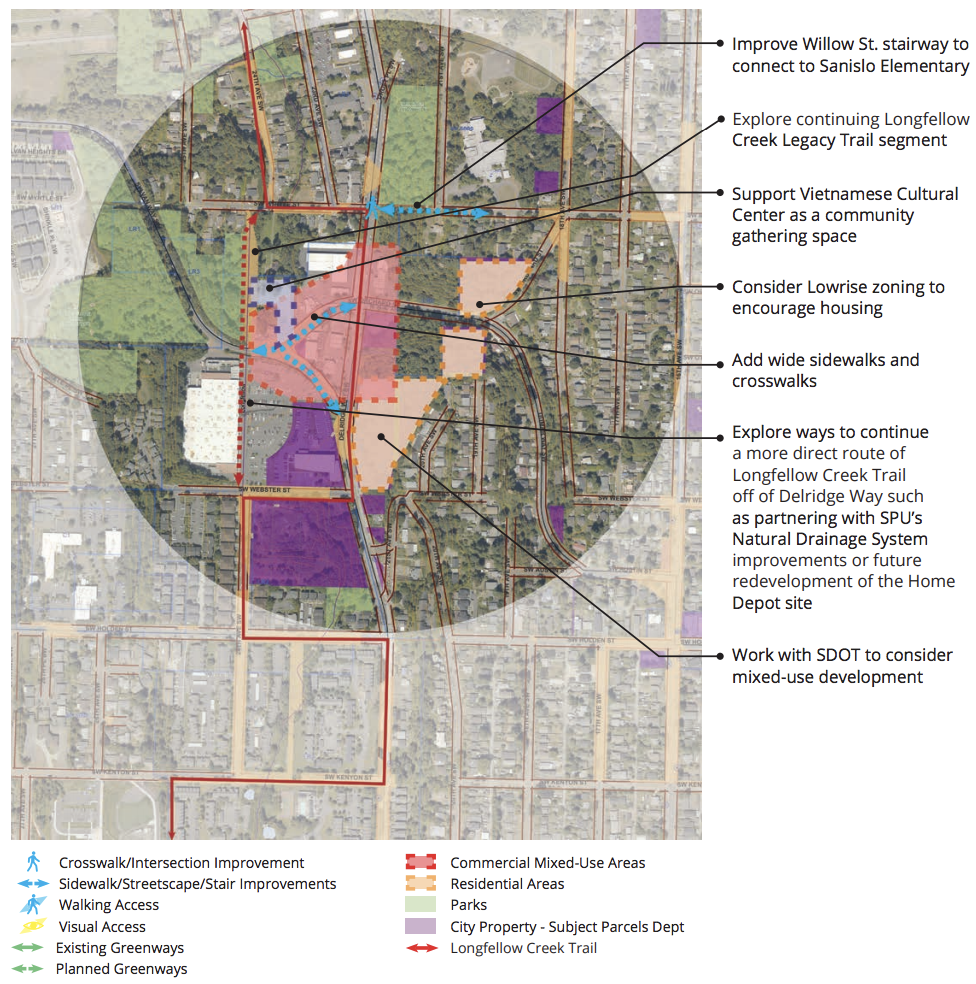 Ideas to improve the Sylvan Junction area. (City of Seattle)