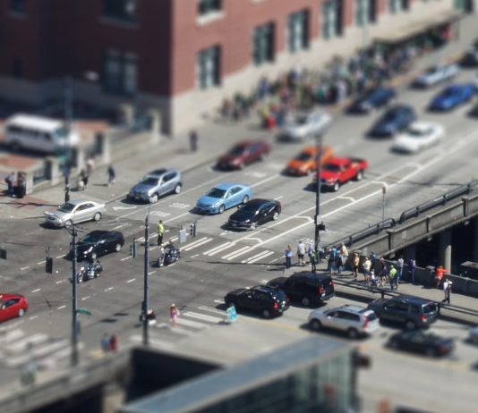 Vote for Seattle’s Worst Intersection: 2019 (Round 3) 4th and Jackson tilt shift photo