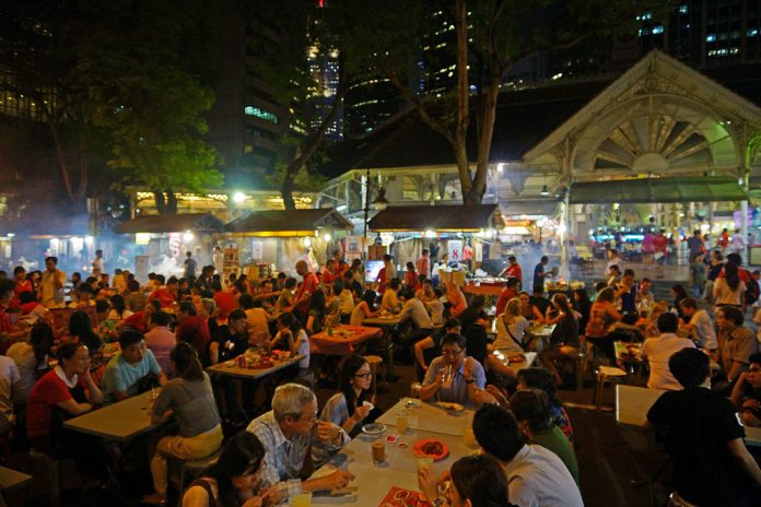 Satay_stalls_along_Boon_Tat_Street_next_to_Telok_Ayer_Market,_Singapore_-_20120629-02