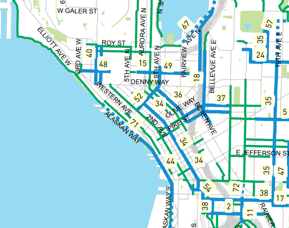 Proposed implementation plan for the center city. (City of Seattle)