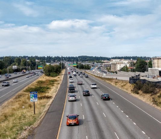 The Law of Induced Demand: Road Widening (and I-976) Invites Congestion I-5 through Northgate section of Seattle. Northgate Station rises on the right.(Photo by Doug Trumm)