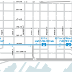 Center City Connector alignments and stops.