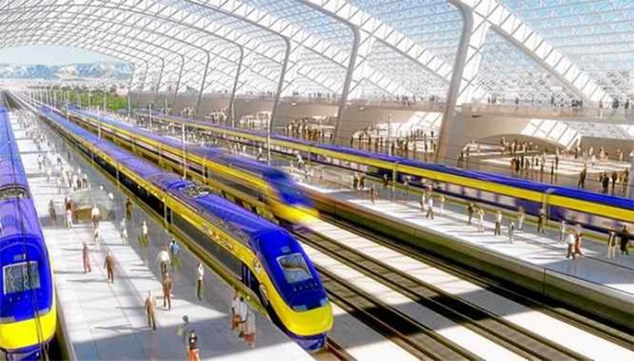 California's bullet train station in San Francisco should look something like this. (Rendering by Paul Wallis / California High Speed Rail Authority)